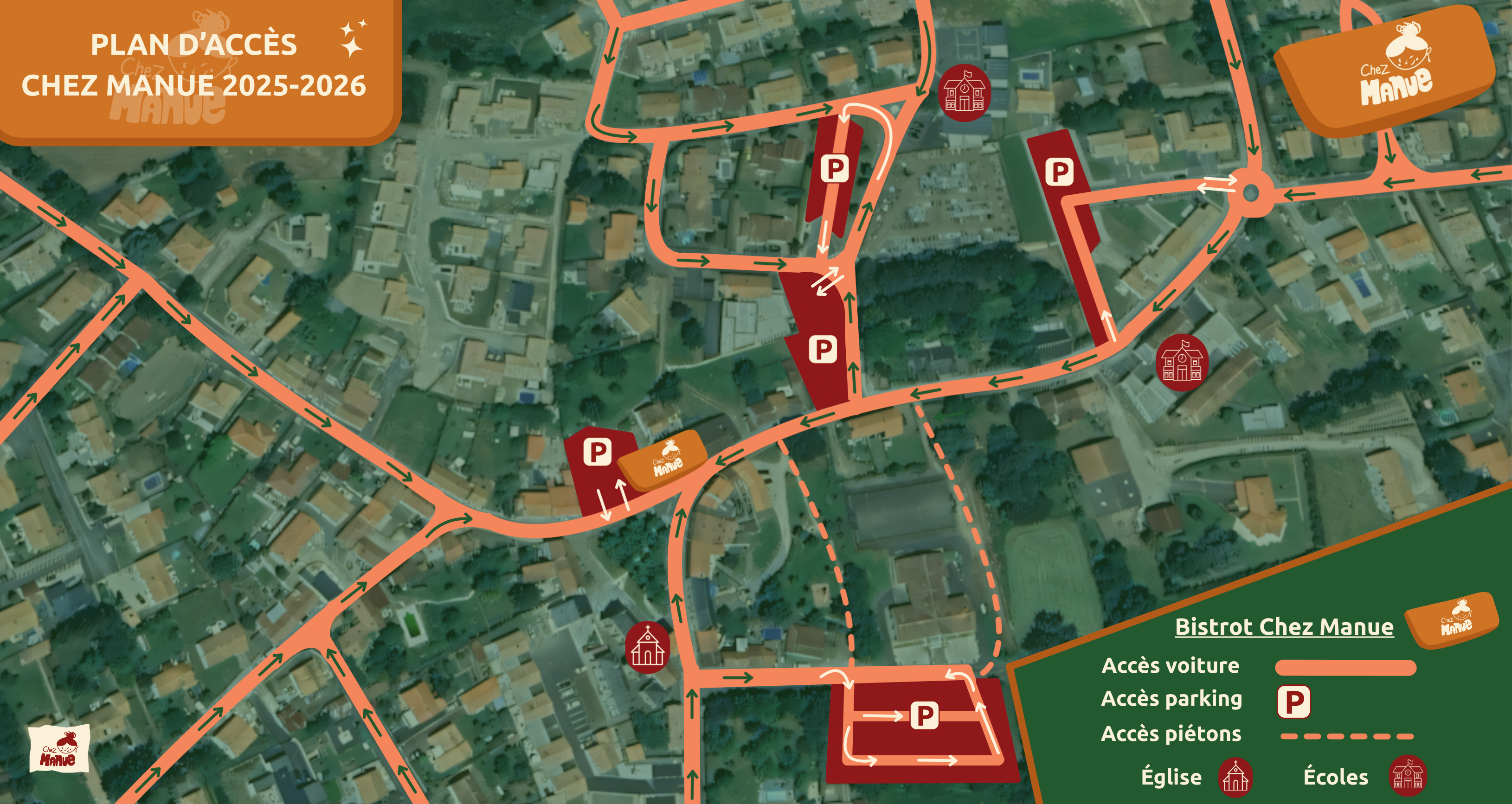 Plan d'accès du Bistrot Chez Manue